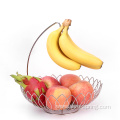 Stainless Steel Wire Fruit Basket With Banana Stand